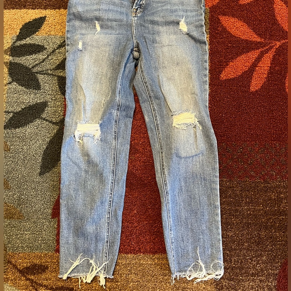 Distressed Risen Jeans Size 13
